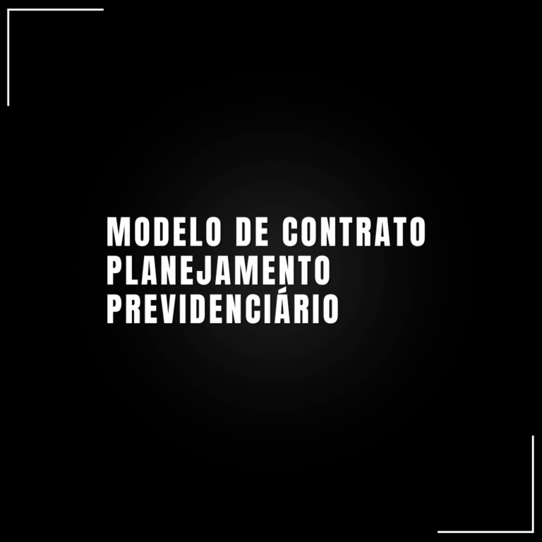 Modelo de contrato planejamento previdenciário