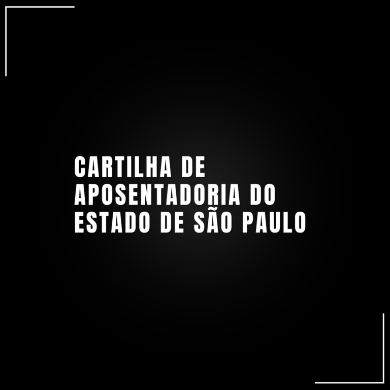 Cartilha de aposentadoria do estado de São Paulo